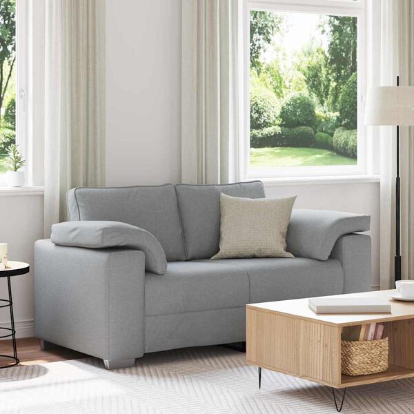 vidaXL Canap&eacute; 120cm Gris clair tissu