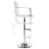 vidaXL Tabourets de bar lot de 2 blanc similicuir