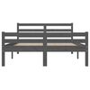 vidaXL Cadre de lit sans matelas gris bois massif 140x200 cm