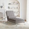 vidaXL Chaise longue de massage avec traversin taupe tissu