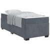 vidaXL Cadre de lit avec matelas Gris fonc&eacute; 100 x 200 cm tissu