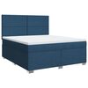 vidaXL Sommier &agrave; lattes de lit avec matelas Bleu 180x200 cm Tissu
