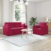 vidaXL Canap&eacute; 2 pcs Bordeaux 158 x 78 x 80 cm Velours
