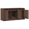 vidaXL Meuble TV avec LED ch&ecirc;ne marron 100x34x50 cm bois d'ing&eacute;nierie