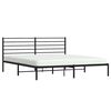 vidaXL Cadre de lit m&eacute;tal sans matelas et t&ecirc;te de lit noir 180x200 cm