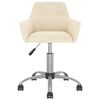 vidaXL Chaises pivotantes &agrave; manger lot de 2 Cr&egrave;me Velours