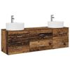 vidaXL Ensemble d'armoire de salle de bain 3 pc Bois ancien