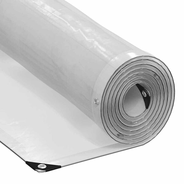 vidaXL B&acirc;che transparente avec &oelig;illets 1x12 m poly&eacute;thyl&egrave;ne