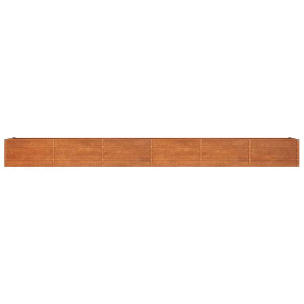 vidaXL Lit sur&eacute;lev&eacute; de jardin rouill&eacute; 480x80x45 cm acier corten