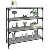 vidaXL Biblioth&egrave;que Sonoma gris 100x33x100 cm Bois d'ing&eacute;nierie acier