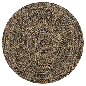 vidaXL Tapis fait &agrave; la main Jute Noir et naturel 120 cm