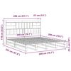 vidaXL Lit biblioth&egrave;que sans matelas cire marron 200x200 cm pin massif