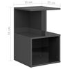 vidaXL Table de chevet Gris brillant 35x35x55 cm bois d'ing&eacute;nierie