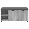 vidaXL Banc d'entr&eacute;e avec coussin Gris Sonoma 100 x 38 x 46 cm