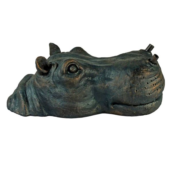 Ubbink Fontaine de jardin &agrave; cracheur flottante Hippopotame