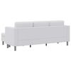 vidaXL Canapé sectionnel à 3 places cuir synthétique blanc