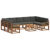 vidaXL Ensemble de canap&eacute;s d'ext&eacute;rieur 10 pc Naturel et Anthracite