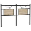 vidaXL T&ecirc;te de lit de remplacement ch&ecirc;ne sonoma 140 cm bois d'ing&eacute;nierie et acier