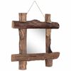 vidaXL Miroir &agrave; b&ucirc;ches Naturel 50x50 cm bois de teck recycl&eacute;
