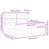 vidaXL Lit &agrave; ressorts avec matelas gris fonc&eacute; 90x190 cm Gris clair