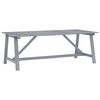 vidaXL Ensemble &agrave; manger de jardin 9 pcs Gris Bois d'acacia massif