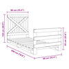 vidaXL Cadre de lit sans matelas avec t&ecirc;te de lit 90x200 cm