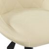 vidaXL Chaise pivotante de bureau Cr&egrave;me Velours