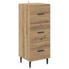 vidaXL Buffet ch&ecirc;ne artisanal 34 x 34,5 x 90 cm Bois d'ing&eacute;nierie