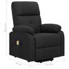 vidaXL Fauteuil de massage Noir Tissu
