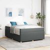 vidaXL Cadre de lit avec matelas Gris fonc&eacute; 160 x 200 cm tissu