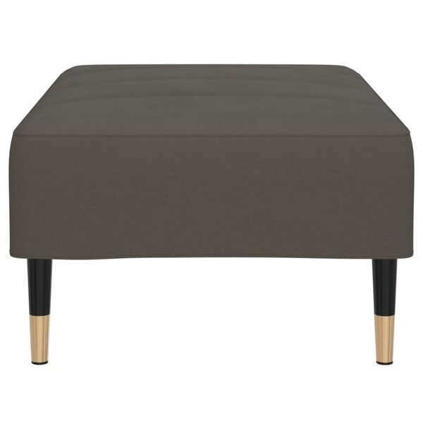 vidaXL Repose-pied Gris fonc&eacute; 78x56x32 cm Velours