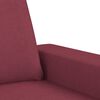 vidaXL Ensemble de canap&eacute;s 3 pcs rouge bordeaux tissu
