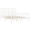 vidaXL Cadre de lit sans matelas blanc bois de pin massif