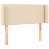vidaXL T&ecirc;te de lit &agrave; LED Cr&egrave;me 93x16x78/88 cm Tissu