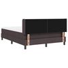 vidaXL Lit &agrave; ressorts avec matelas Marron fonc&eacute; 200 x 140 cm Polyester