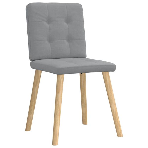 vidaXL Chaises &agrave; manger lot de 2 gris clair tissu