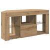 vidaXL Meuble TV LED d'Angle Ch&ecirc;ne artisanal 100 x 40 x 50 cm