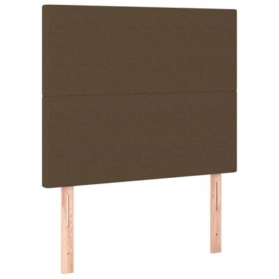 vidaXL Tête de lit à LED Marron foncé 80x5x118/128 cm Tissu