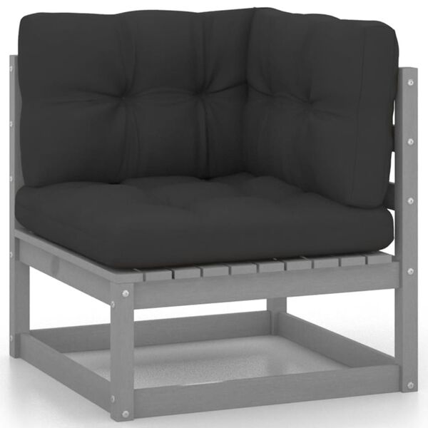 vidaXL Salon de jardin 6 pcs avec coussins Bois de pin massif