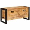 vidaXL Cabinet &agrave; chaussures avec stockage Marron Bois de mangue massif