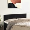 vidaXL T&ecirc;tes de lit Noir 144 x 5 x 78/88 cm Velours