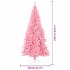 vidaXL Sapin de No&euml;l avec 300 LED avec support Rose 210 cm PVC