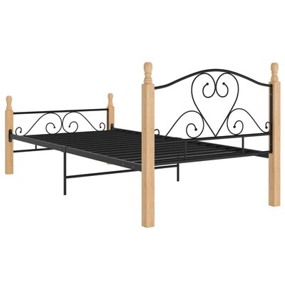 vidaXL Cadre de lit sans matelas noir métal 90x200 cm