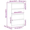 vidaXL Buffet ch&ecirc;ne artisanal 60x35x98,5 cm bois d'ing&eacute;nierie