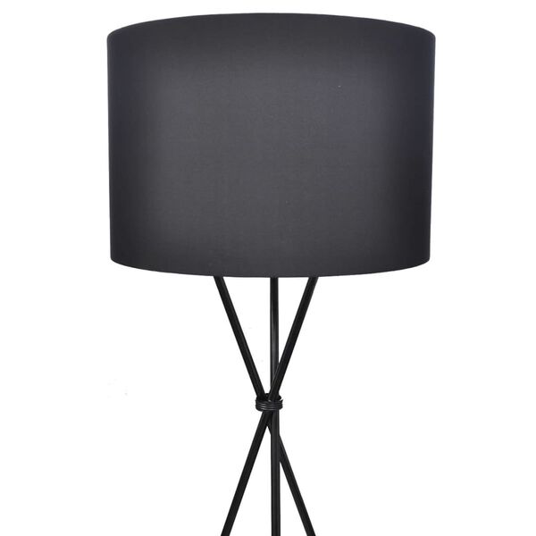 vidaXL Lampadaire avec support haut Noir