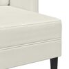 vidaXL Canap&eacute; 2 places avec m&eacute;ridienne en L cr&egrave;me 125 cm velours