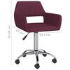 vidaXL Chaises &agrave; manger pivotantes lot de 2 violet tissu