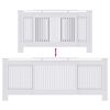 vidaXL Cache-Radiateur 2 pcs Blanc 205 x 20,5 x 81,5 cm