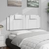 vidaXL Coussin de t&ecirc;te de lit Viana blanc 120 cm similicuir