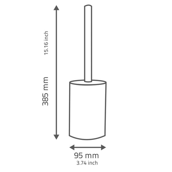 RIDDER Brosse de toilette avec support Brique &Eacute;cru
